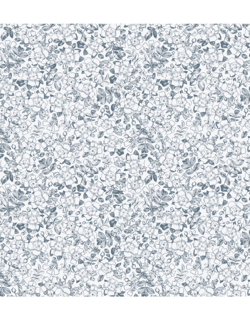Wilmington Prints Garden Grace - Floral Toile Blue