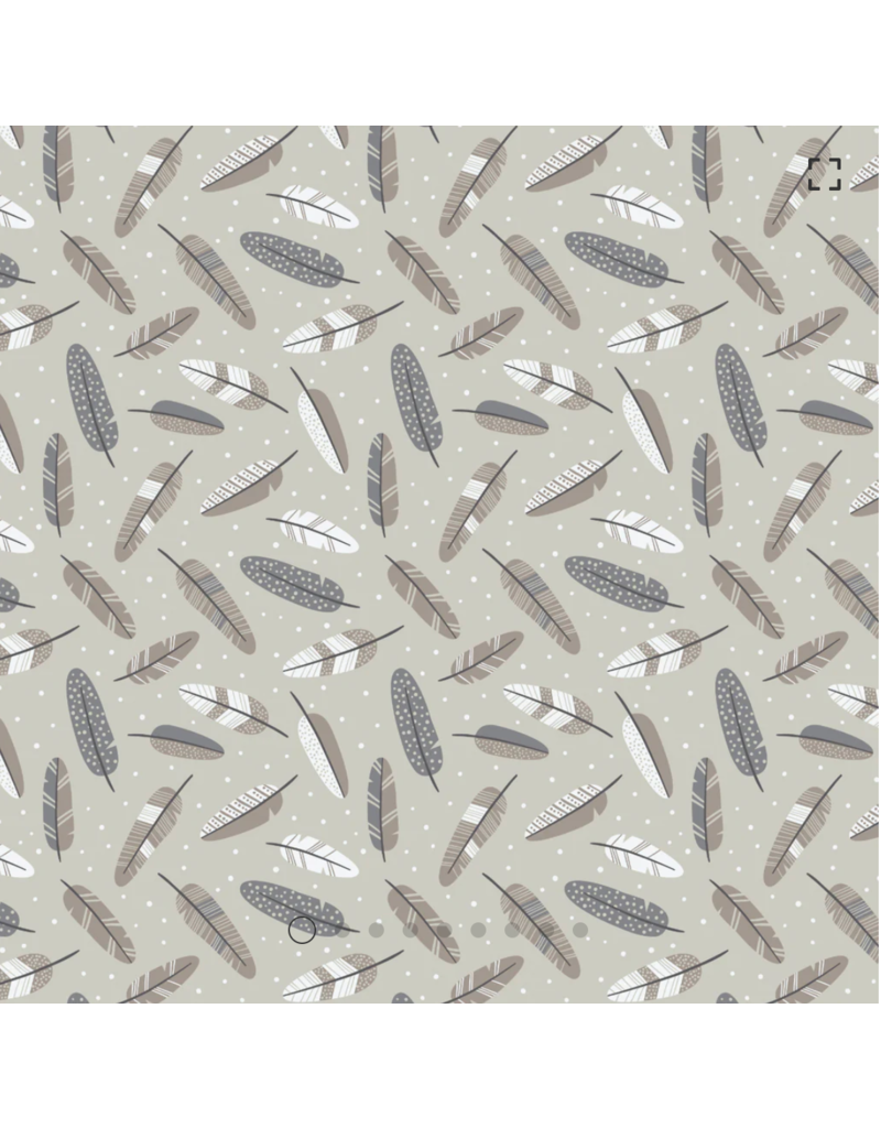 Camelot Fabrics Woodland Wonders-Aztec Woodland Feathers-Light Taupe
