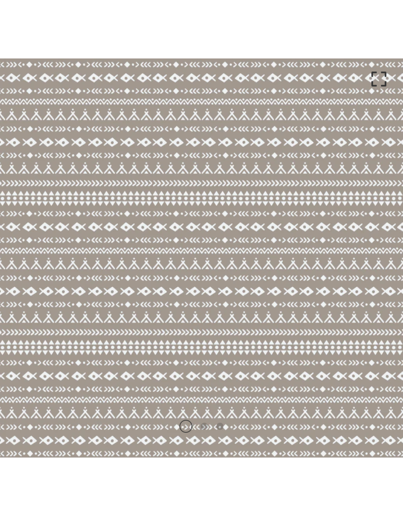 Camelot Fabrics Woodland Wonders-Aztec Woodland Symbols-Taupe