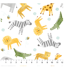 Northcott Sunny Safari - Animal Toss Minky