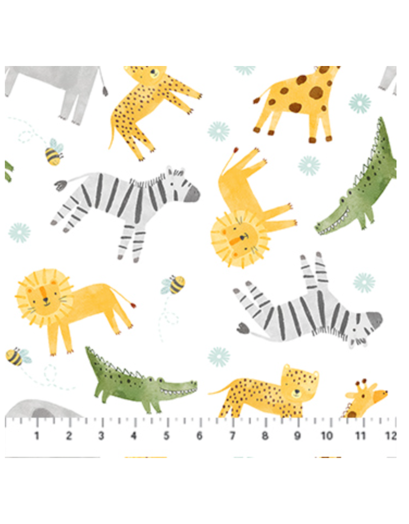 Northcott Sunny Safari - Animal Toss Minky