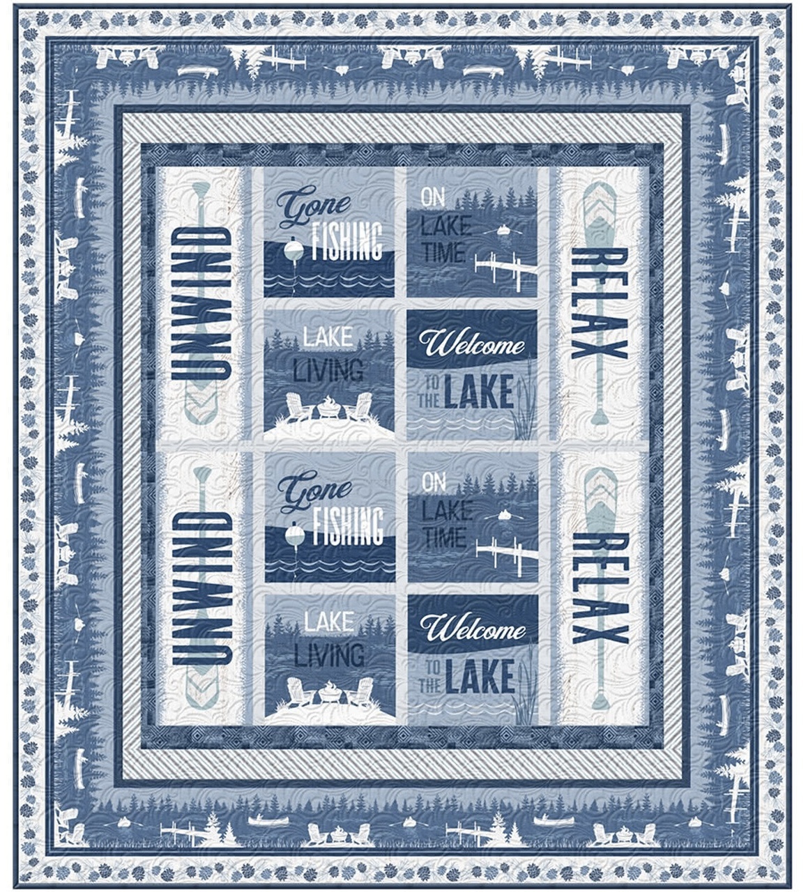 Quilt throw using the panels 