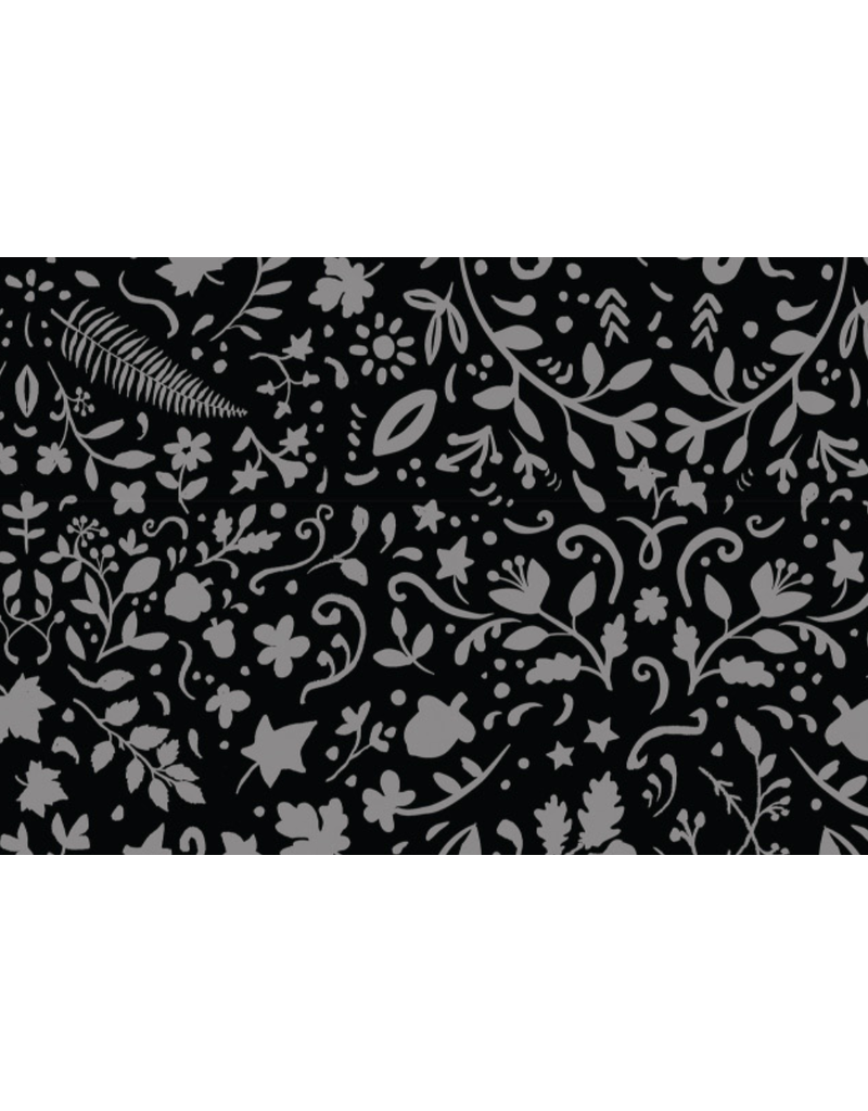 Camelot Fabrics Crafted Cabin - Wood Stencil Carvings - Grey