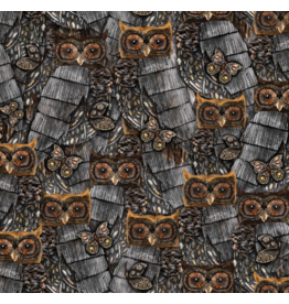 Camelot Fabrics Crafted Cabin - Barnyard Owls - Multi