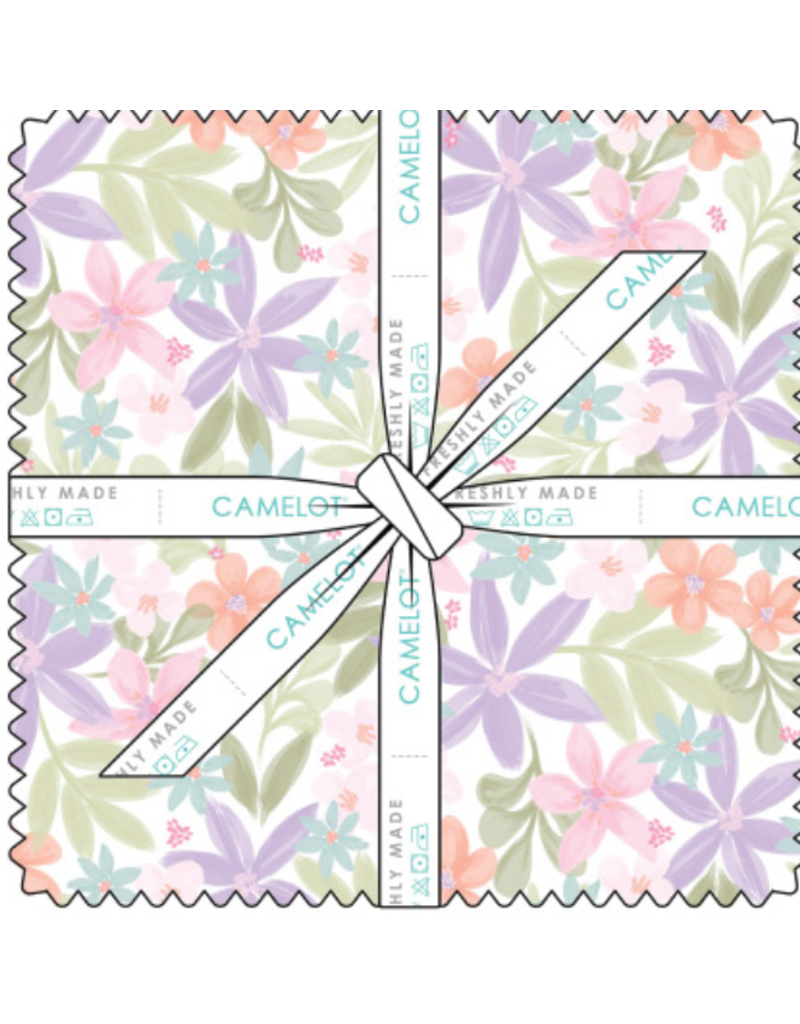 Camelot Fabrics Daisy & Lily Layer Cake - 10" Square