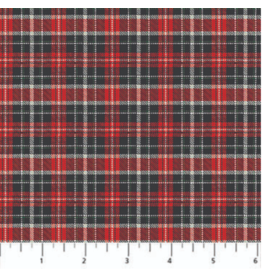 Northcott Winter Song - Plaid - Black/Red