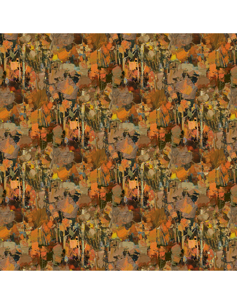 Northcott First Snow - Rust Trees DP28094-37