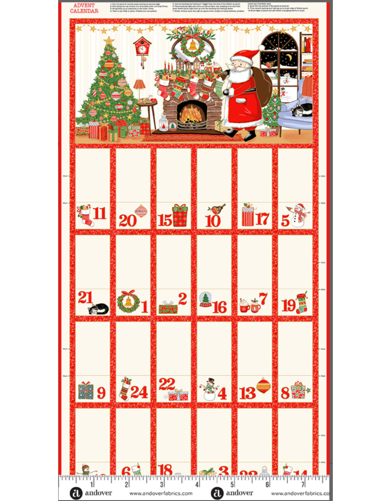 Andover Fabrics Jolly St. Nick - Advent Calendar