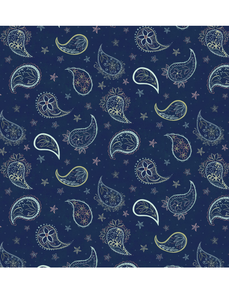 Wilmington Prints Blissful - Navy