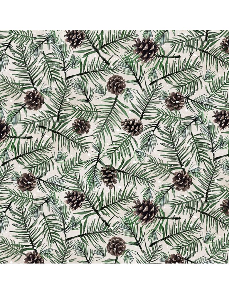 Timeless Treasures Winter Wonderland - Pine Cone