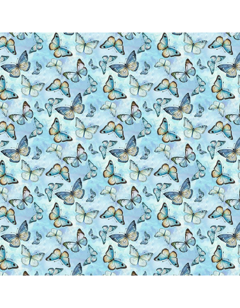 Timeless Treasures Forest Whisper - Flying Butterflies