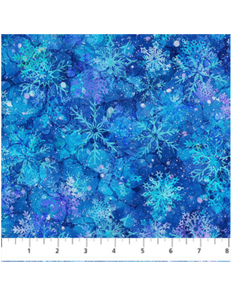 Northcott Midwinter Magic - Snowflakes