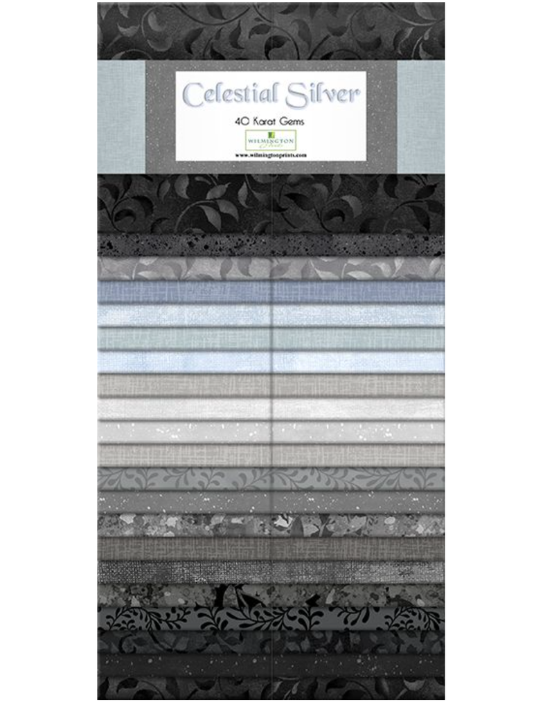 Wilmington Prints Celestial Silver - 40 Karat Gems