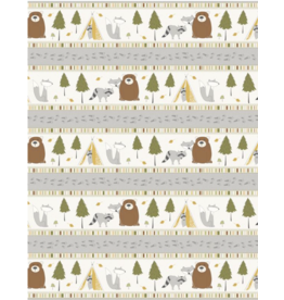 Wilmington Prints Into the Woodlands -Stripe Multi