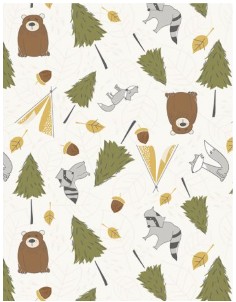 Wilmington Prints Into the Woodlands - Critters and Trees Toss