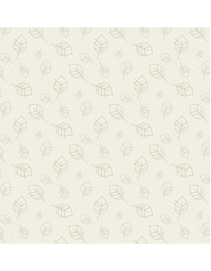 Wilmington Prints Into the Woodlands - Leaves Cream