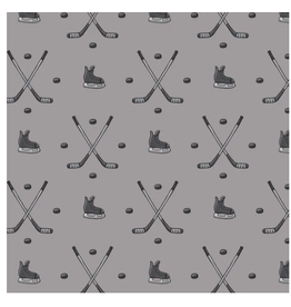 Camelot Fabrics North Of Ordinary - Hockey Anthem- Grey