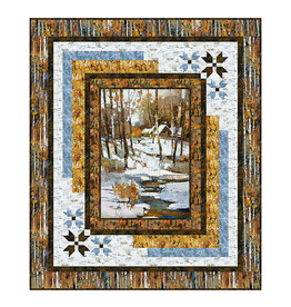 Northcott Snowy Corner Quilt Kit 62" x 73" Backing Not Included
