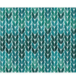 Camelot Fabrics Merry Beary - Knit Texture - Aqua