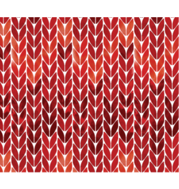 Camelot Fabrics Merry Beary - Knit Texture - Red