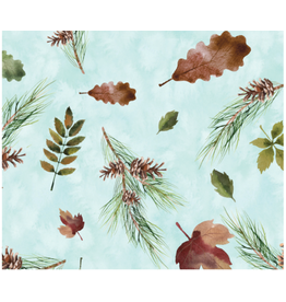 Camelot Fabrics Merry Beary - Forest Treasures - Light Aqua