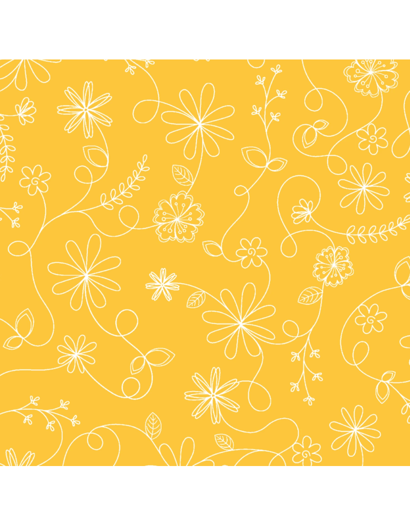 Maywood Studio Collection Yellow Swirl Floral