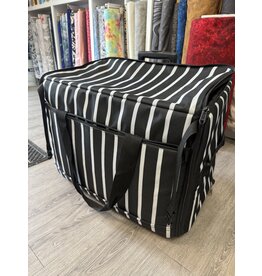 Gently Used Roller Case. 2XL Black and White Stripped