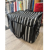 Gently Used Roller Case. 2XL Black and White Stripped