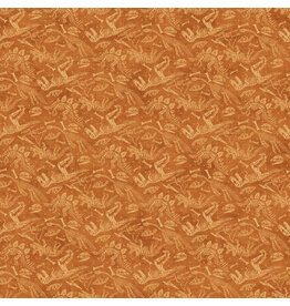 Northcott Dino Roar - Dino Bones Rust