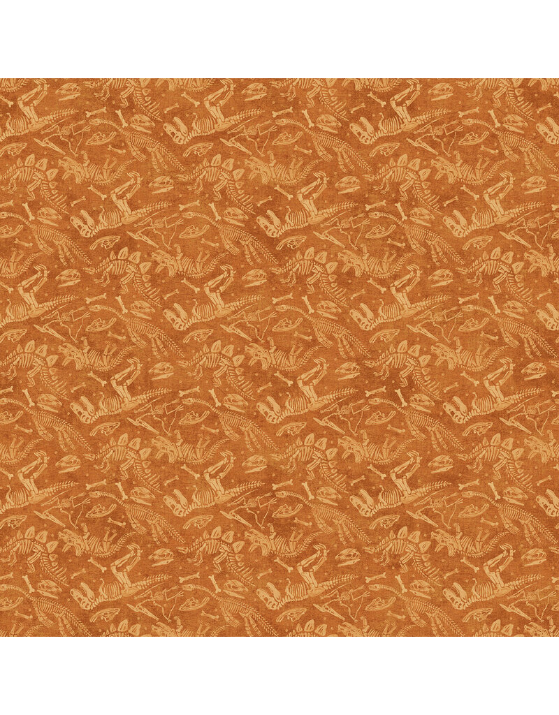 Northcott Dino Roar - Dino Bones Rust