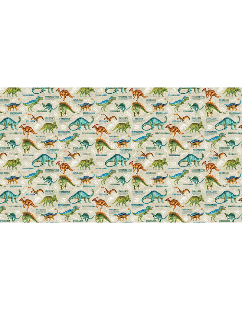 Northcott Dino Roar - Dino  with Words