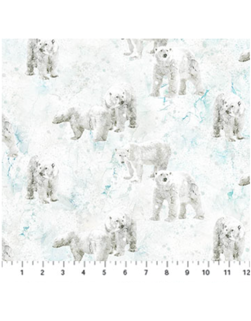 Northcott Tundra Crossing - Polar Bears  White - DP28293-10