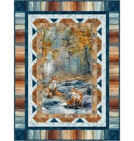 Northcott Fox Den Leash on Life Quilt Kit (48" x 64")