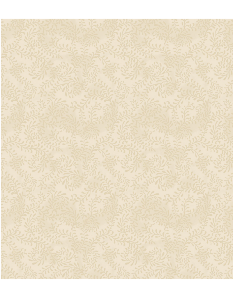 Wilmington Prints Swirling Leaves Wide Backing - Ecru