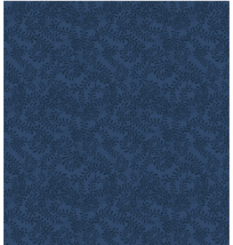 Wilmington Prints Swirling Leaves  Wide Backing - Blue (444)