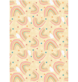 Wilmington Prints Rainbow Dreams - Rainbows Toss Yellow