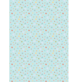 Wilmington Prints Rainbow Dreams - Stars & Hearts -Blue