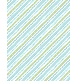 Wilmington Prints Rainbow Dreams - Diagonal Stripes Blue