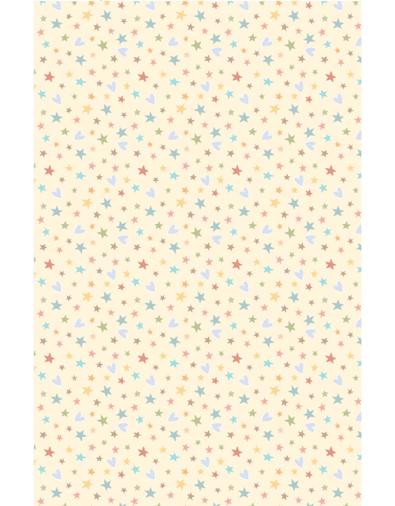 Wilmington Prints Rainbow Dreams - Stars & Hearts Yellow