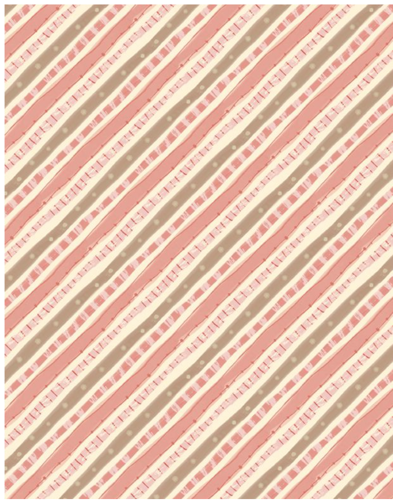 Wilmington Prints Rainbow Dreams - Diagonal Stripes  Pink