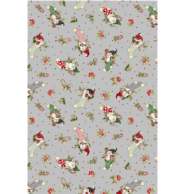 Wilmington Prints Merry Gnome-ments - Stocking Toss - Gray