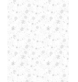 Wilmington Prints Merry Gnome-ments - Snowflakes - White on White