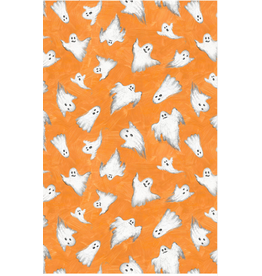 Wilmington Prints Midnight Hauntings - Tossed Ghosts - Orange