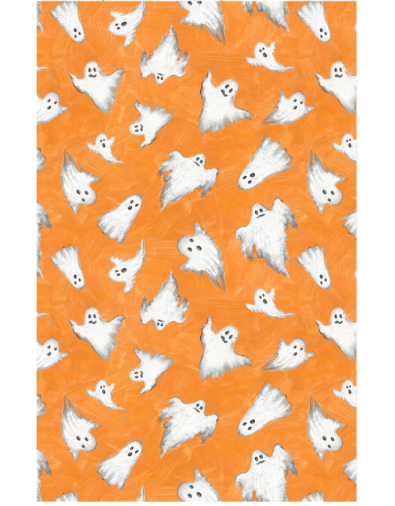 Wilmington Prints Midnight Hauntings - Tossed Ghosts - Orange