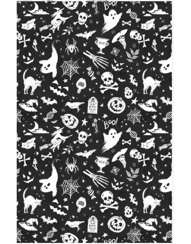 Wilmington Prints Midnight Hauntings - Haunting Toss - Black