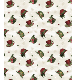 Wilmington Prints Woodland Snowmen - Tossed Snowmen Hats