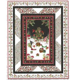 Wilmington Prints Merry Gnomements Quilt Kit - Large Throw 62" x 80" Backing Not included