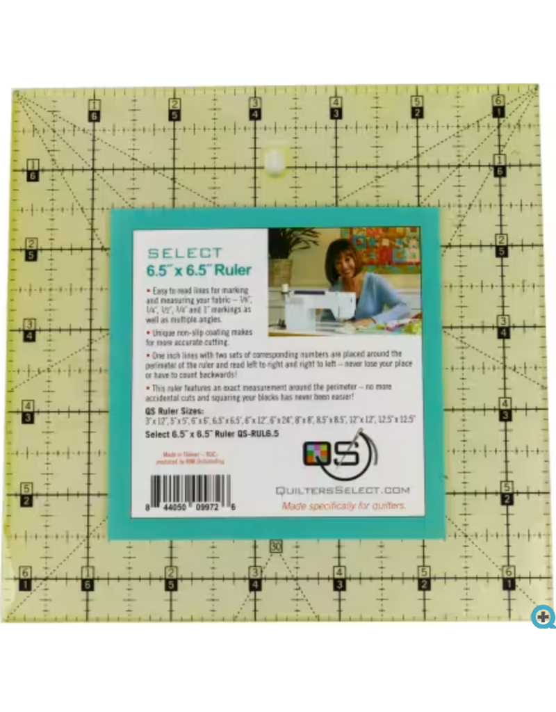 Quilters Select Non-Slip Ruler 6.5 " x 6.5"