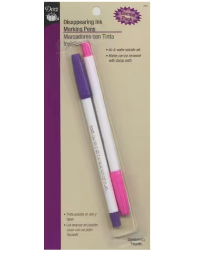 Dritz Disappearing Ink Marking Pen Combo Pack