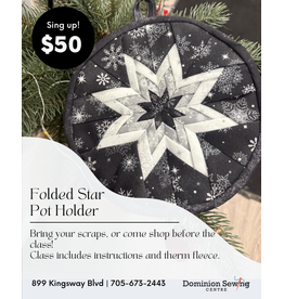 Folded Star Pot Holder Class